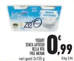 Conad Superstore Yogurt senza lattosio bella vita free MERAN offerta