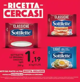 Spazio Conad Sottilette Le Originali 200g offerta