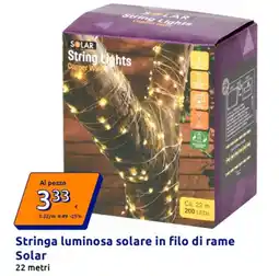 Action Stringa luminosa solare in filo di rame Solar offerta