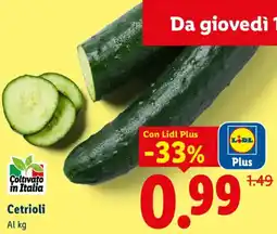 Lidl Cetrioli offerta