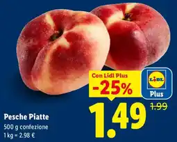 Lidl Pesche Piatte offerta