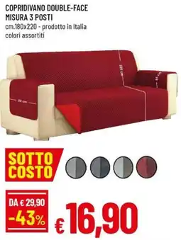 Famila Copridivano double-face misura 3 posti offerta