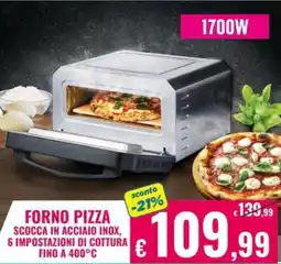 Satur Forno pizza scocca in acciaio inox offerta