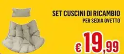 Satur Set cuscini di ricambio per sedia ovetto offerta