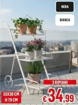 Satur Carrello portavasi in ferro battuto offerta