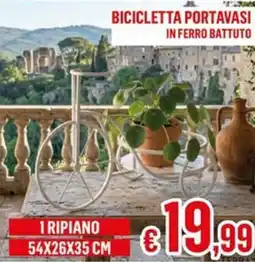 Satur Bicicletta portavasi in ferro battuto offerta