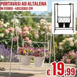 Satur Portavasi ad altalena in ferro offerta