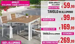 Satur Sedia amalfi in alluminio offerta