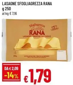 Famila Lasagne sfogliagrezza RANA offerta