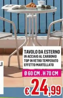 Satur Tavolo da esterno in acciaio al carbonio offerta