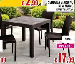 Satur Sedia da giardino new magic effetto rattan offerta
