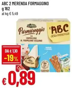 Famila Abc 2 merenda formaggino Parmareggio offerta