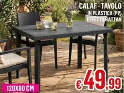 Satur Calaf-tavolo in plastica (pp) effetto rattan offerta