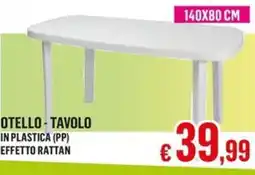 Satur Otello - tavolo in plastica (pp) effetto rattan offerta