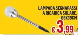 Satur Lampada segnapassi a ricarica solare offerta