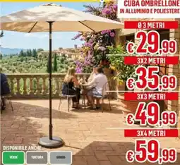 Satur Cuba ombrellone in alluminio e poliestere offerta