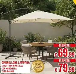 Satur Ombrellone lampara struttura in metallo offerta