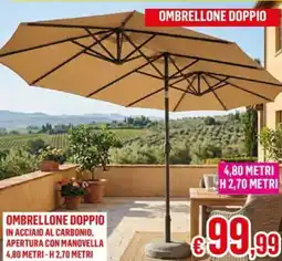 Satur Ombrellone doppio in acciaio al carbonio offerta
