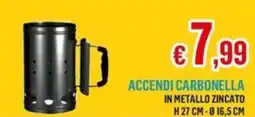 Satur Accendi carbonella in metallo zincato offerta