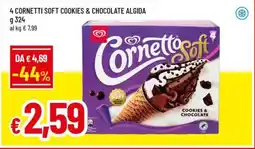 Famila 4 cornetti soft cookies & chocolate ALGIDA offerta
