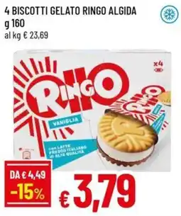 Famila 4 biscotti gelato RINGO ALGIDA offerta