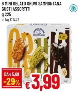Famila 6 mini gelato gruvi SAMMONTANA offerta