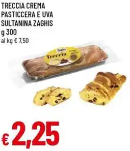 Famila Treccia crema pasticcera e uva sultanina ZAGHIS offerta