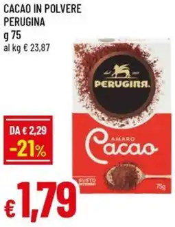Famila Cacao in polvere PERUGINA offerta