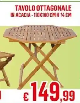 Satur Tavolo ottagonale in acacia offerta