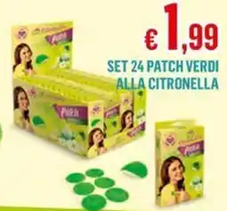 Satur Set 24 patch verdi alla citronella offerta