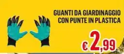 Satur Guanti da giardinaggio con punte in plastica offerta