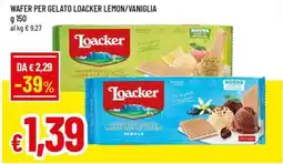 Famila Wafer per gelato loacker lemon/vaniglia offerta