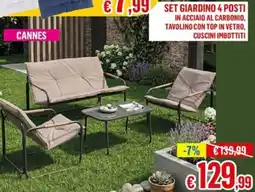 Satur Set giardino 4 posti offerta