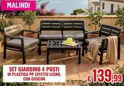 Satur Set giardino 4 posti offerta
