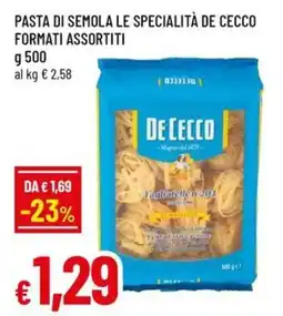 Famila Pasta di semola le specialità DE CECCO offerta