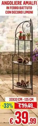 Satur Angoliere amalfi in ferro battuto con decoro limoni offerta