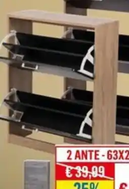 Satur Scarpiera in legno ante a ribalta 2 ante offerta