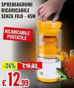Satur Spremiagrumi ricaricabile senza filo-45W offerta