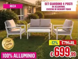 Satur Set giardino 4 posti offerta