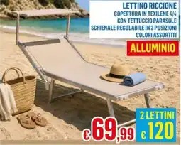 Satur Lettino riccione copertura in texilene 4/4 offerta