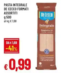 Famila Pasta integrale DE CECCO offerta