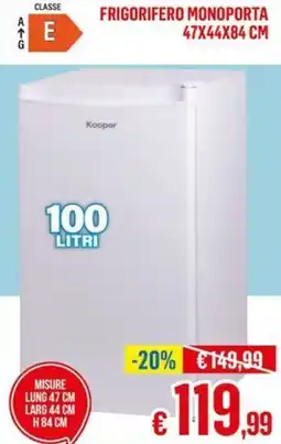 Satur Kooper frigorifero monoporta offerta