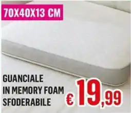 Satur Guanciale in memory foam sfoderabile offerta