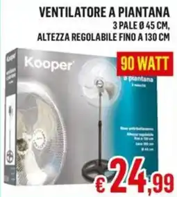 Satur Kooper ventilatore a piantana offerta