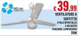 Satur Ventilatore a soffitto 70W offerta
