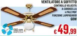 Satur Ventilatore a soffitto 60W offerta