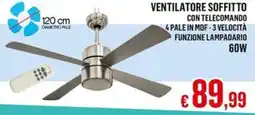 Satur Ventilatore soffitto 60W offerta