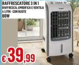 Satur Raffrescatore 3 in 1 raffresca, umidifica e ventila 80W offerta