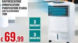 Satur Raffrescatore umidificatore purificatore d'aria 70W offerta