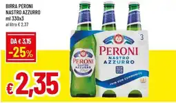 Famila Birra peroni nastro azzurro offerta